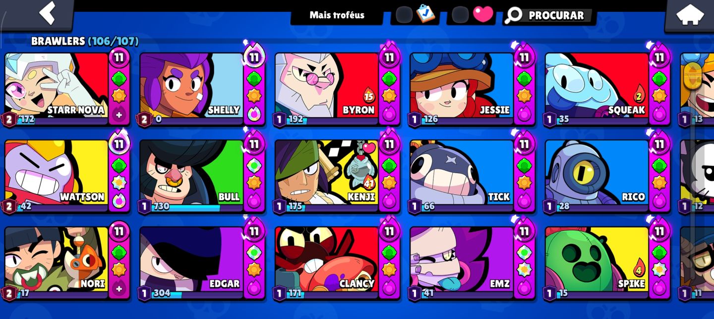 Conta de brawl stars muito rara