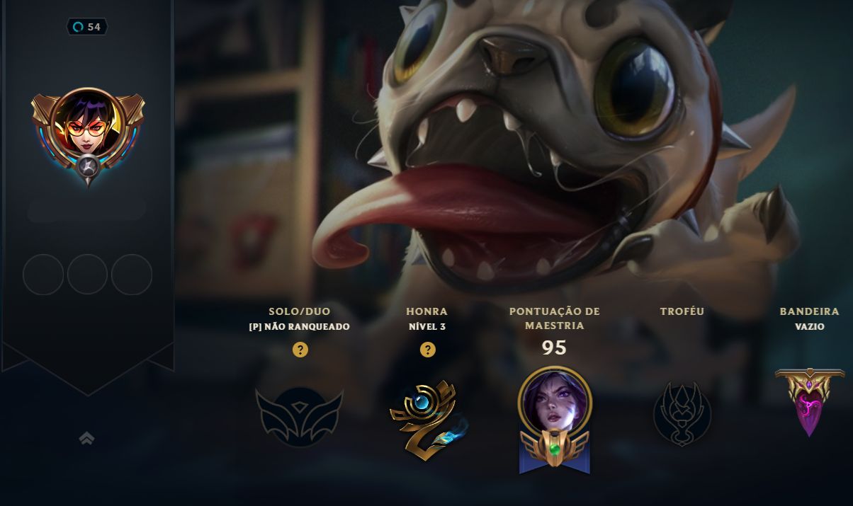 Conta lvl 54 zerada sem rank main adc