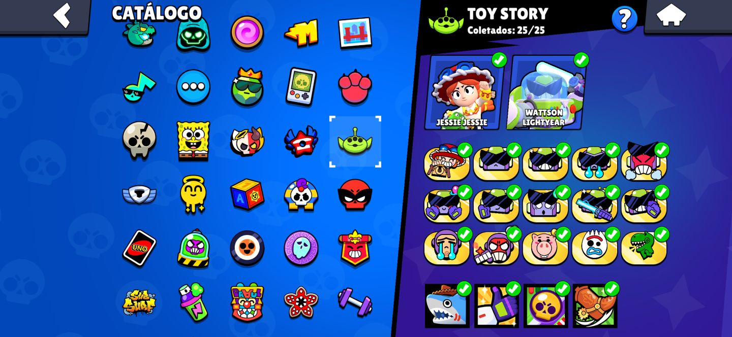 Conta brawl stars antiga e com muitos itens de colaborações