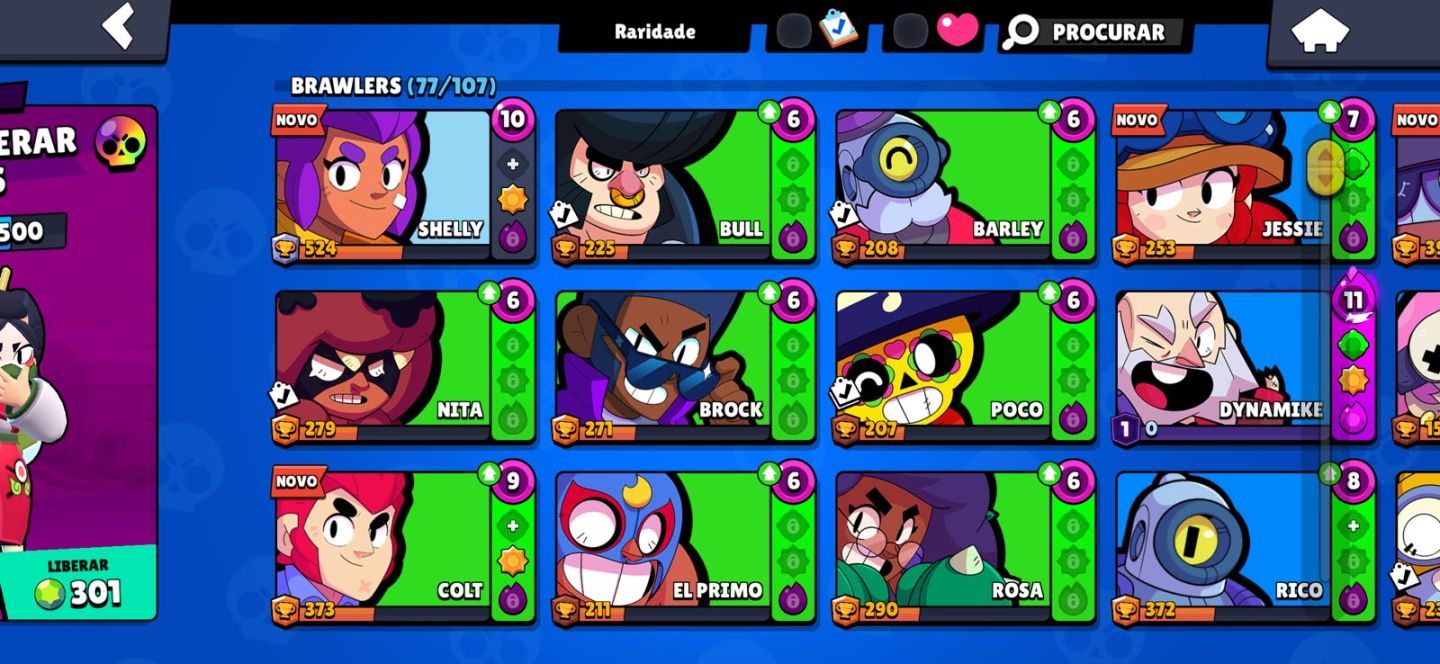 CONTA BRAWL STARS LVL 100 | 152 SKINS | 37 HIPERCARGAS | 19 BUFFIES