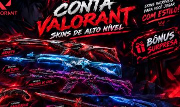 CONTA VALORANT | 3 VANDALS + 3 FACAS + BÔNUS VP + 1350 GASTOS