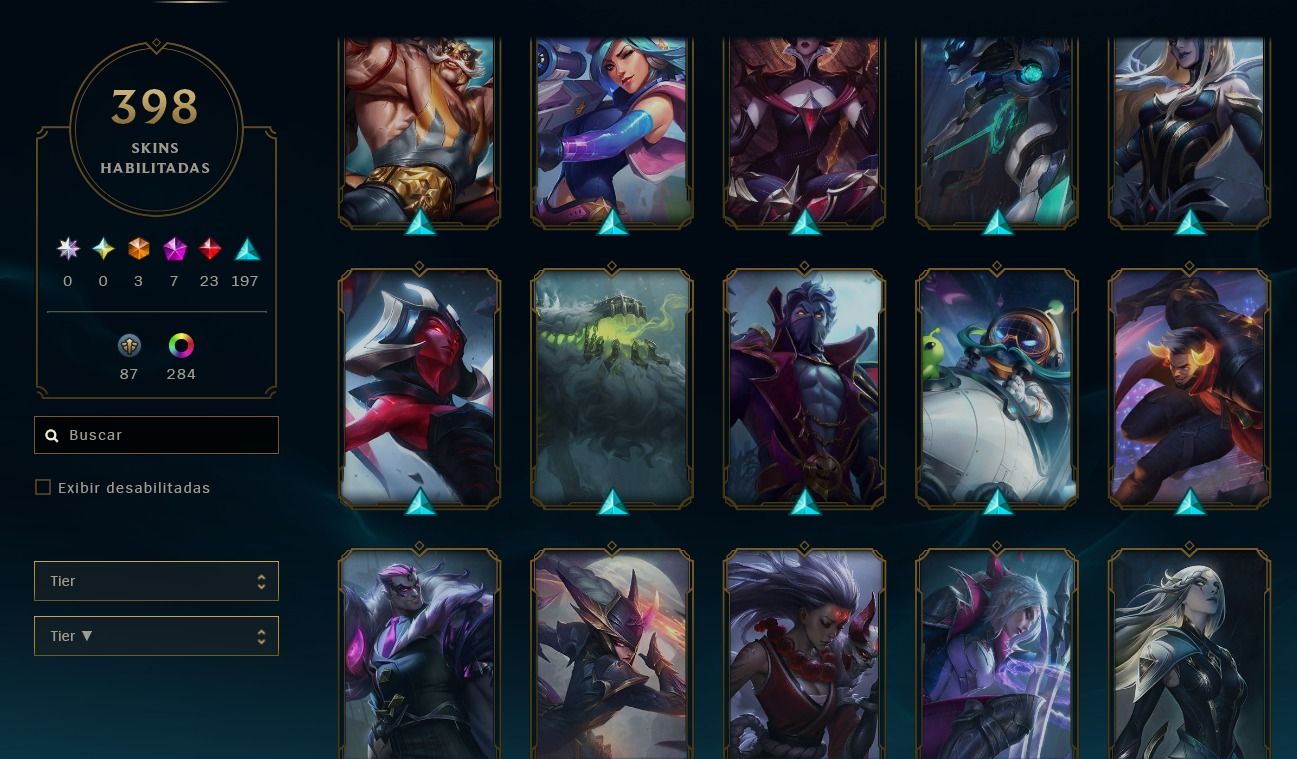 Conta lol 441 skins, diamante 2