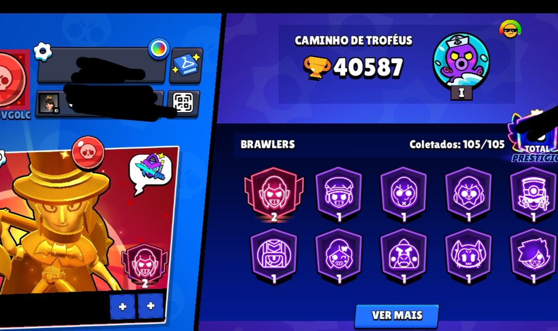 Conta brawl stars 41k Mortis ALL skin menos diabo 700+skins raras e 270 gemas