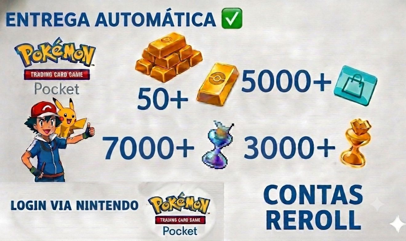 Contas reroll em promoção temporaria - Pokémon Tcg Pocket