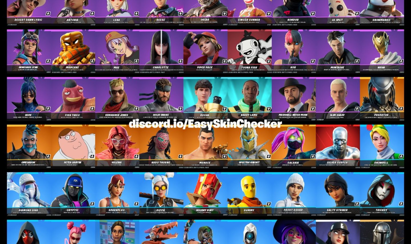 CONTA DE FORTNITE COM VÁRIAS SKINS E ++