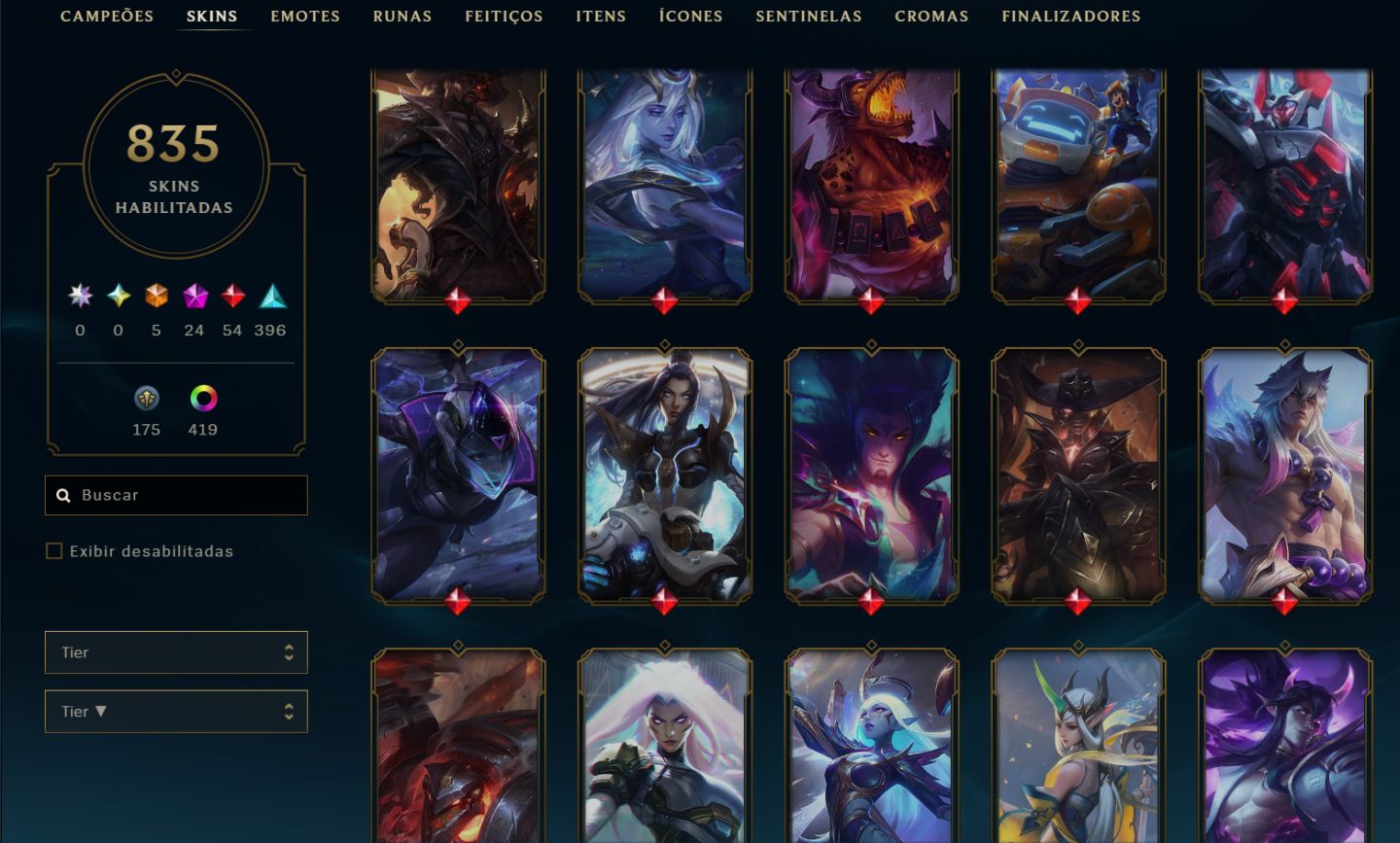 Conta De League Of Legends | 835 Skins | Lv.767 | Prata | Sem Telefone Vinculado