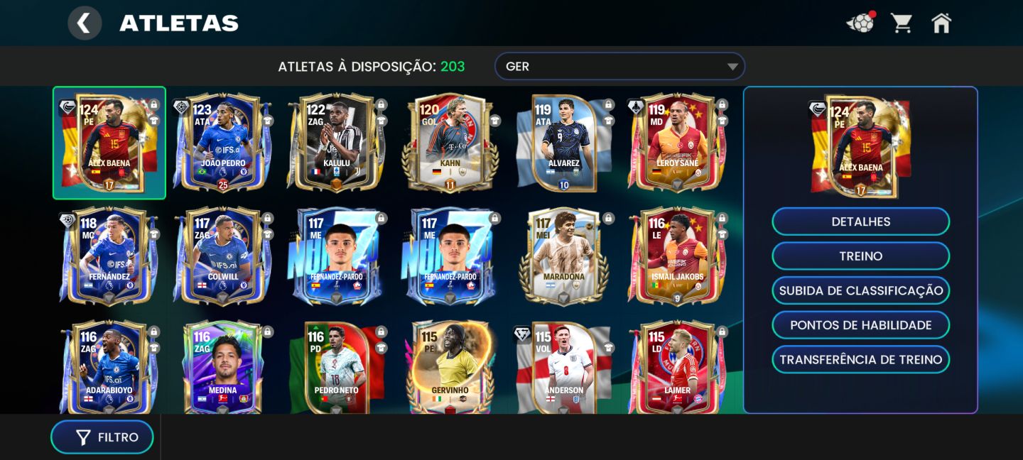 CONTA FIFA MOBILE GER 119 nível 37