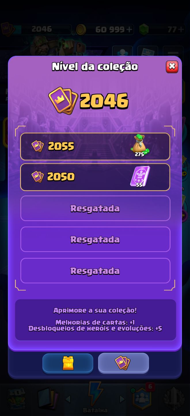 Conta clash royale nível global