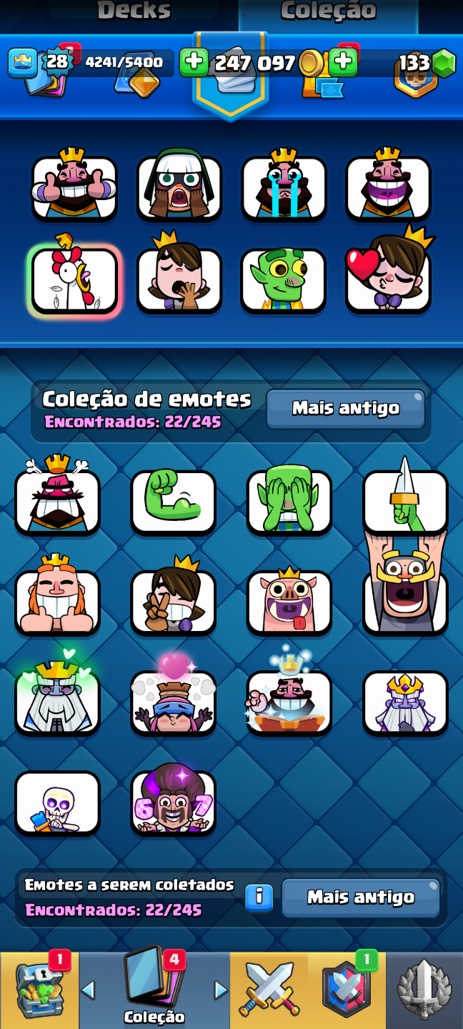 CONTA CLASH ROYALE! -BRUXA EVO + EMOTES!