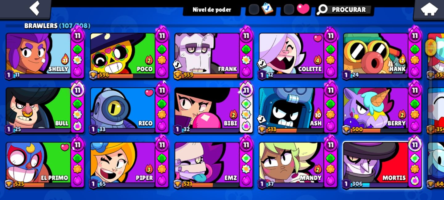 CONTA BRAWL STARS | 63K TROFÉUS | 107 BRAWLERS | CRIAÇÃO: 2021