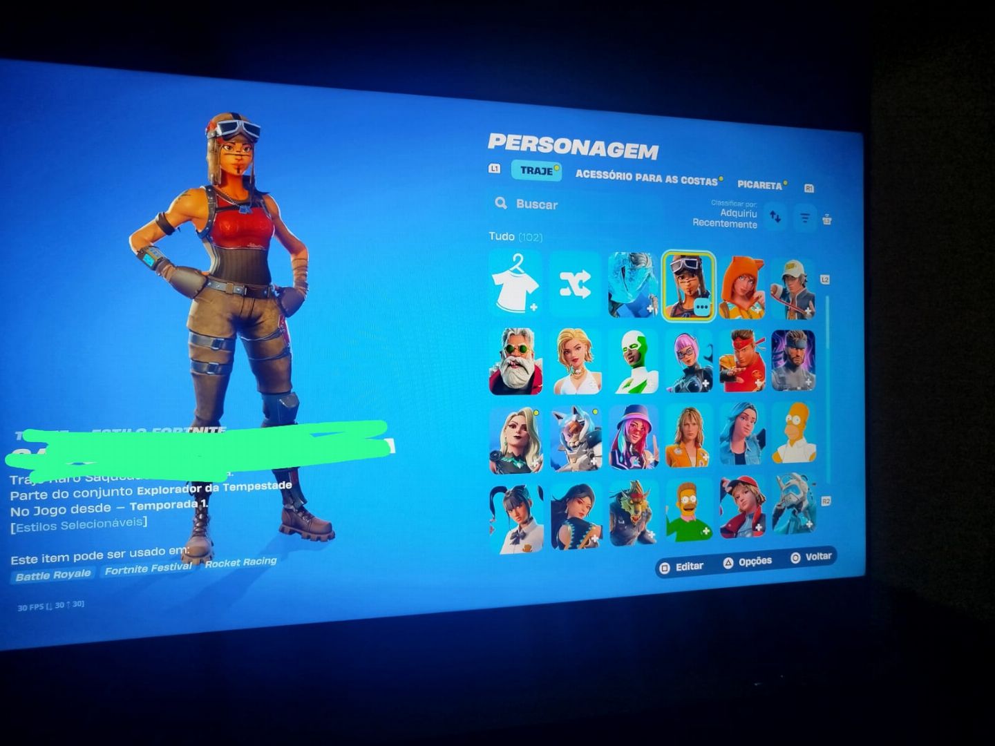 CONTA RARA DE FORTNITE! COM RENEGADA E ARLEQUINA!!!!
