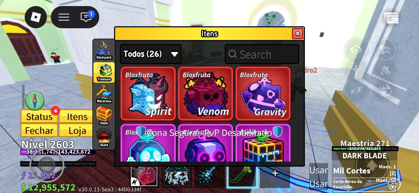 Conta de blox fruits muito rara e completa