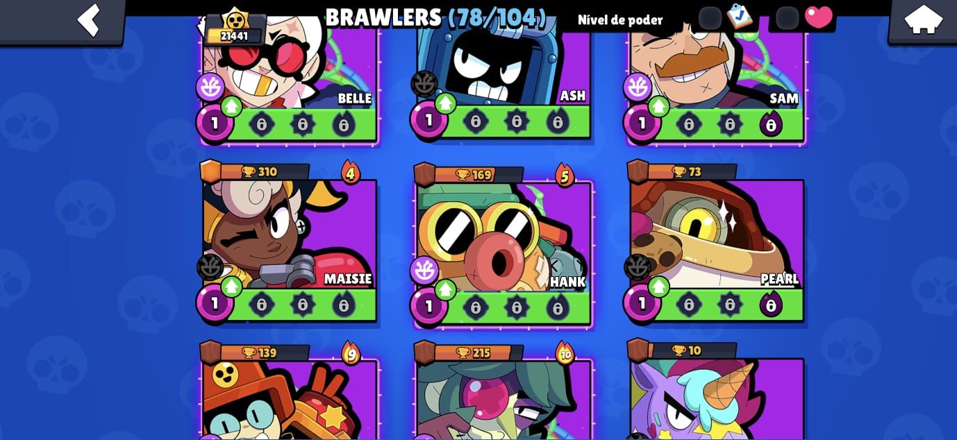 COMBO BRAWL STARS + CLASH ROYALE | 21K BS + 10.8K CR | Conta Supercell | +4 Anos