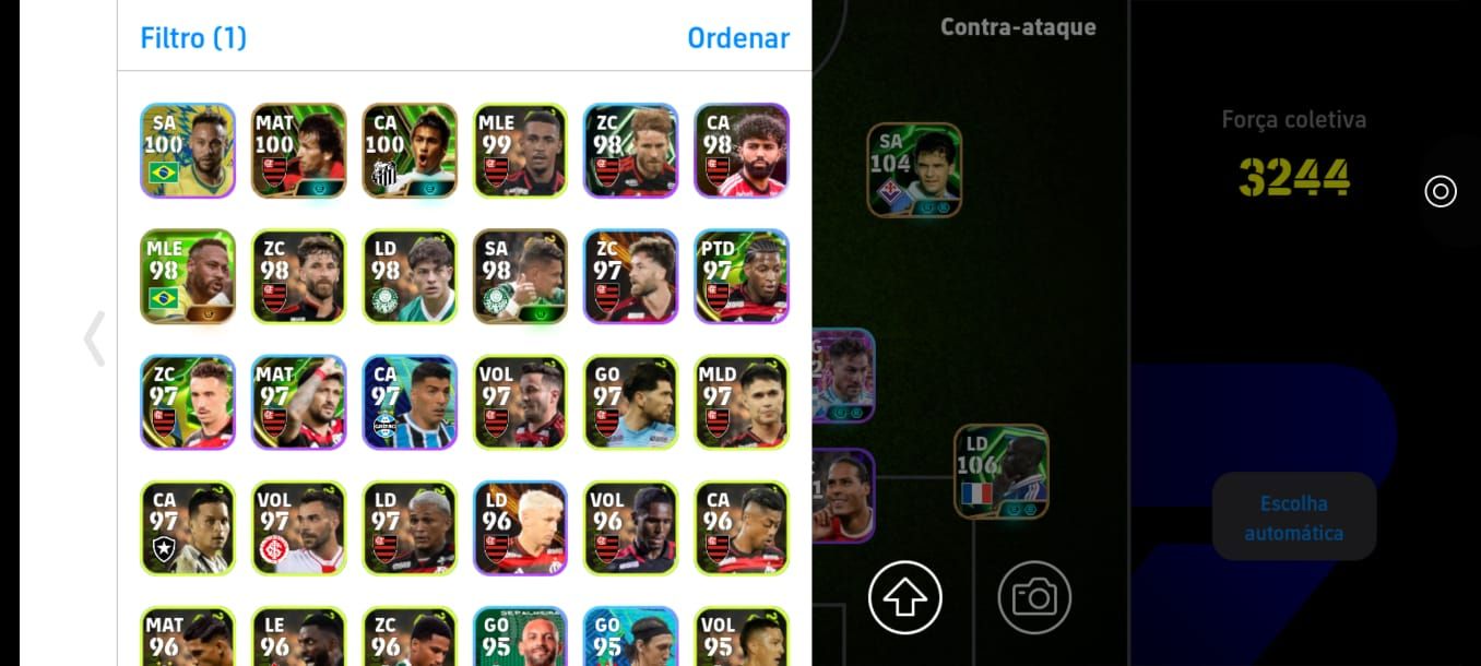 CONTA META DE EFOOTBALL MOBILE COM CARTAS RARAS DA ÉPOCA DO PES! (SUAREZ GREMIO)