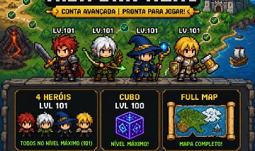 TBH TASK BAR HERO | 4 HERÓIS 101 | CUBO LVL 100 | FULL MAP