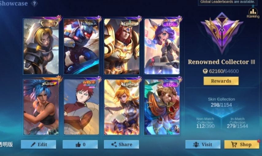 CONTA MOBILE LEGENDS COM 298 SKINS [SMURF] LEIA A DESCRIÇÃO