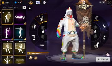 Conta free fire com bandeirao punho e evolutiva