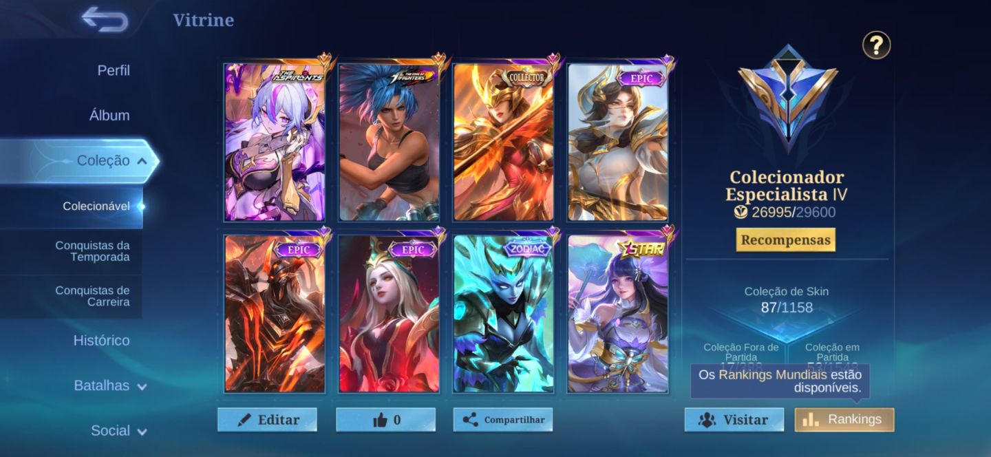 Conta mobile legends smurf mid