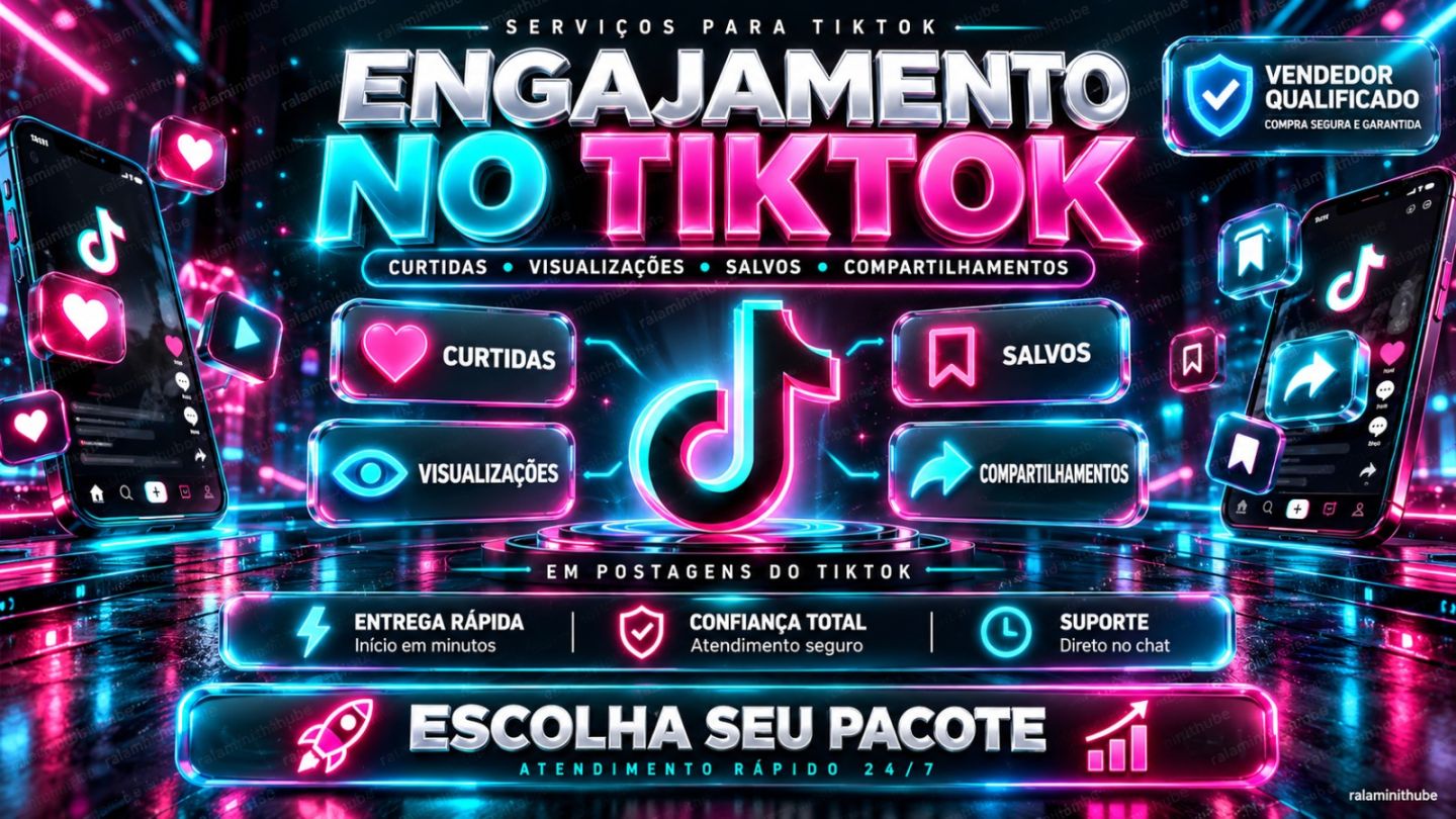 SERVIÇOS TIKTOK | CURTIDAS | SALVOS | SEGUIDORES | VIEWS | COMPARTILHAMENTOS