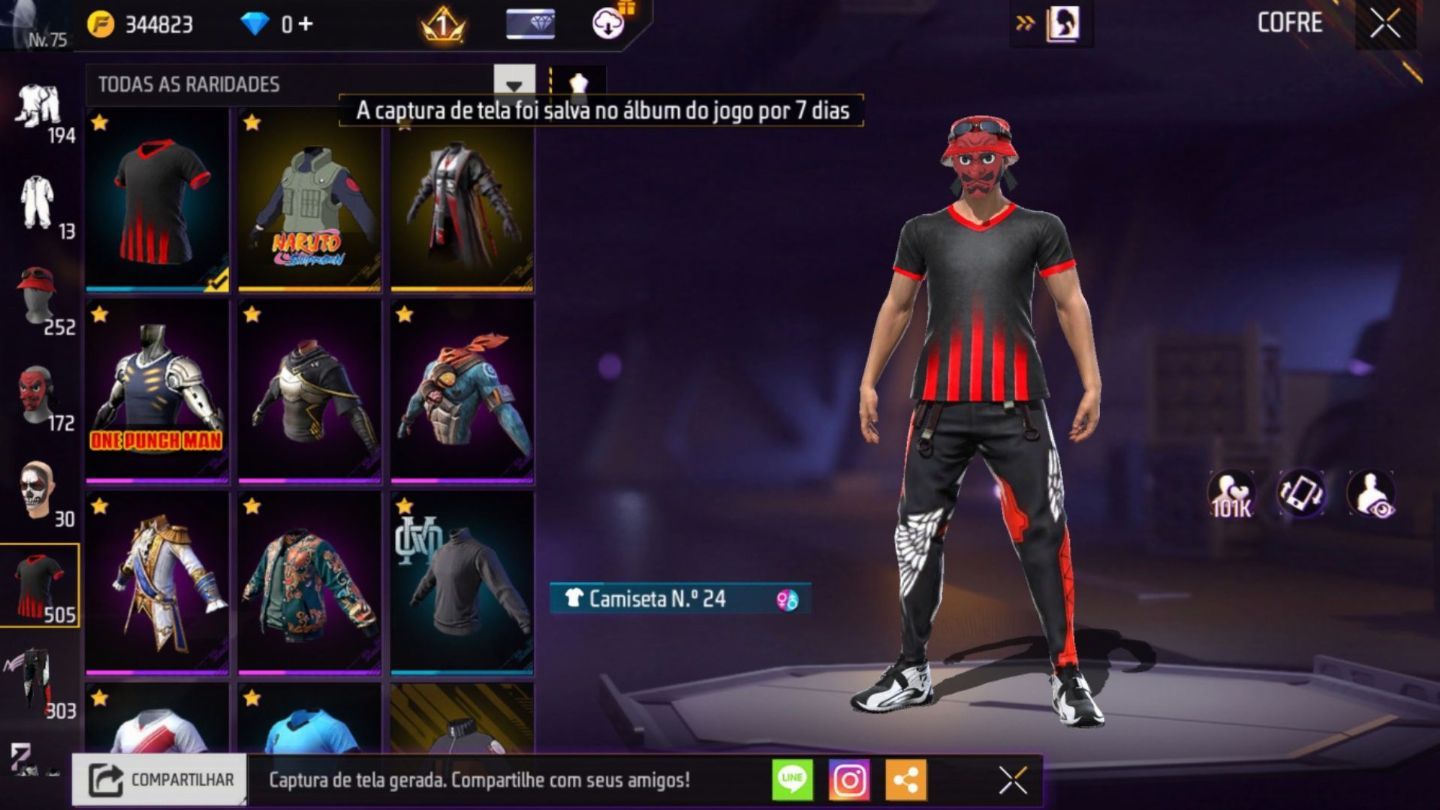 Conta de Free Fire para venda, interessados chamar no chat.