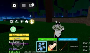 Conta roblox com skins, focada em blox fruits e roube um brainrot