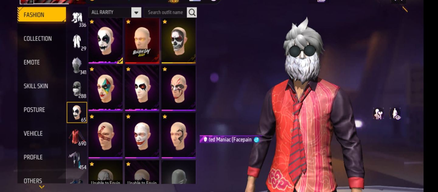 CONTA RARA E GEMADA PRIME 7 GELO BUNKER, BARBINHA, FITINHA E PASSES ANTIGO