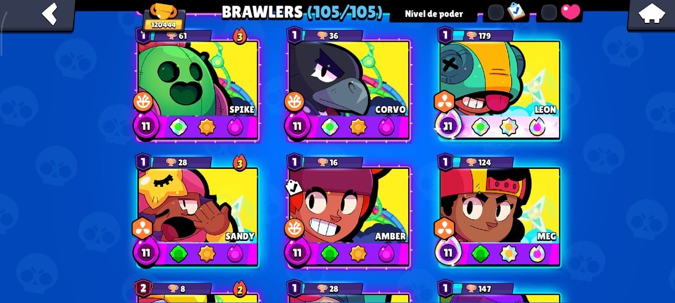 Conta Brawl Stars com TUDO DO JOGO, todos os brawlers upados, última fama.