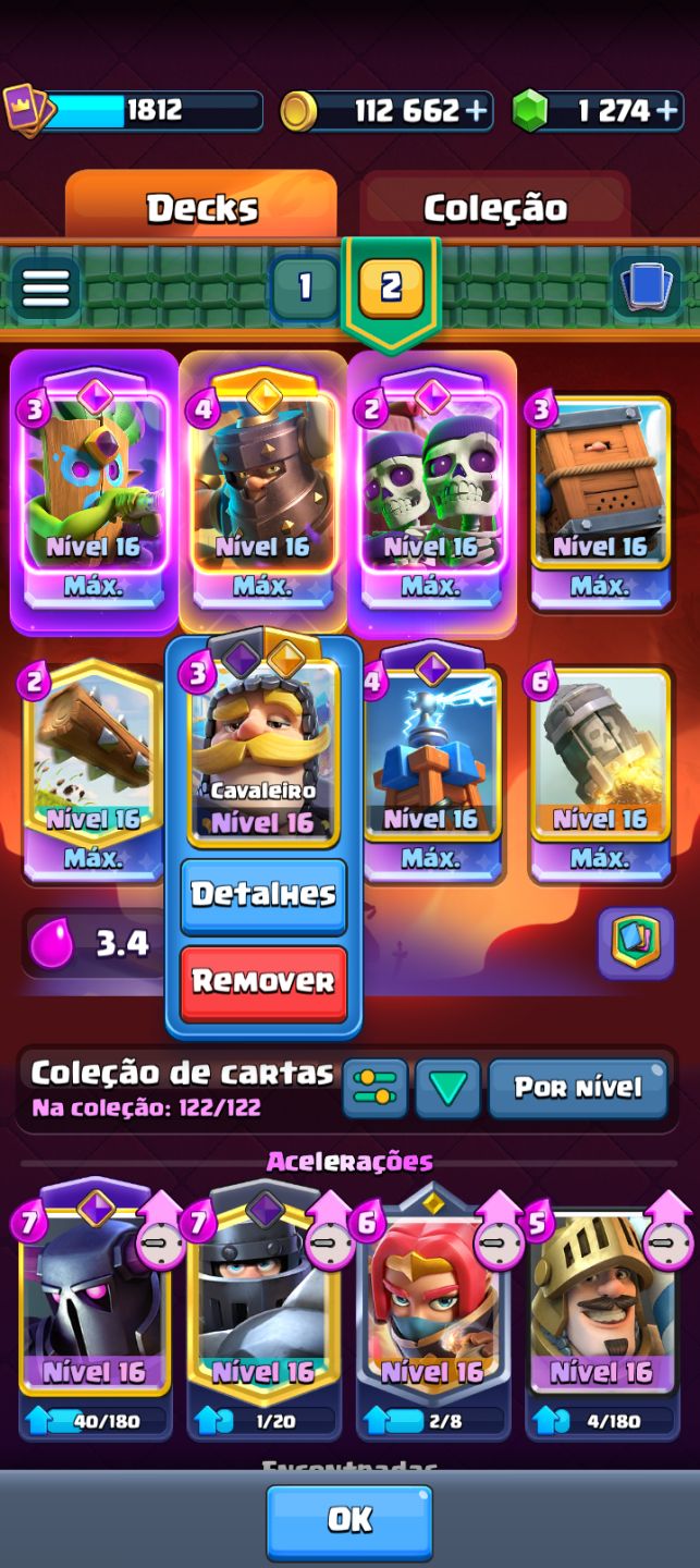 Tô agoniado ] CONTA CLASH ROYALE PREMIUM | 14x LVL 16 | 122/122 |
