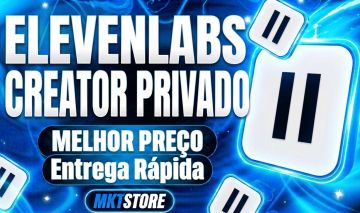 ELEVENLABS CREATOR - CONTA PRIVADA COM (130k) CRÉDITOS -MELHOR PREÇO