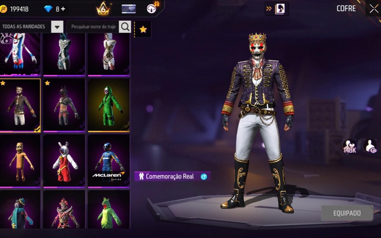 CONTA FF ANTIGA E RARA! STEAMPUNK, THURZIN, REALEZA, SOMBRA ROXA E UMP RUBY!