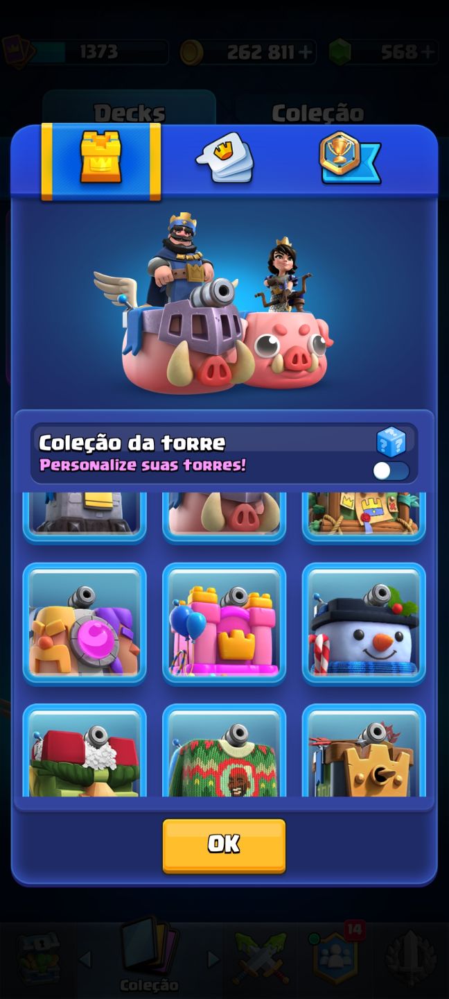 CLASH ROYALE 10K+ TROFÉUS | REI LVL 15 | 2 CARTAS LVL 16 | 568 GEMAS
