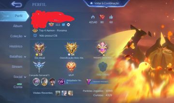 Conta mobile lengends com 249 skin