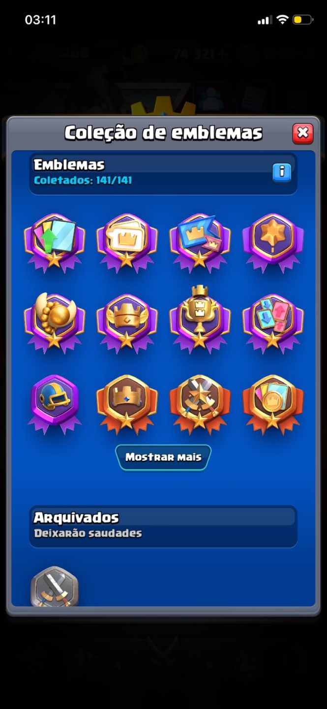 Conta Clash Royale Endgame - 8 anos
