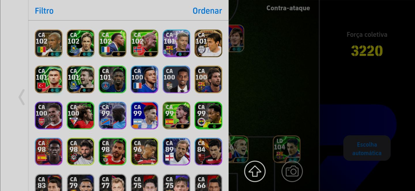CONTA EFOOTBALL RARA! NEY E MESSI DO PACK + AGUERO BLITZ + BATISTUTA E++!