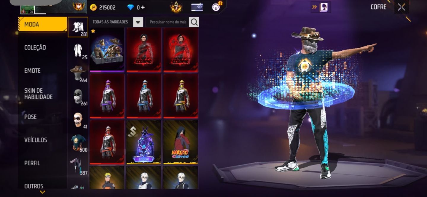 CONTA FF COM STEAMPUNK CONTA MUITO RARA COM APENAS 8 DÍGITOS