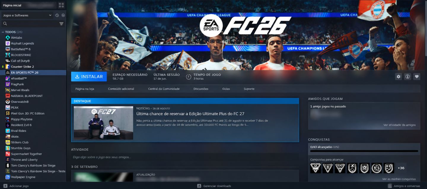 STEAM COM JOGOS E CS MEDALHA 5 ANOS - E MUITO MAIS!