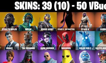 CONTA FORTNITE com Stealth Reflex | Reflex | Rogue Agent | Carbide e 39 SKINS