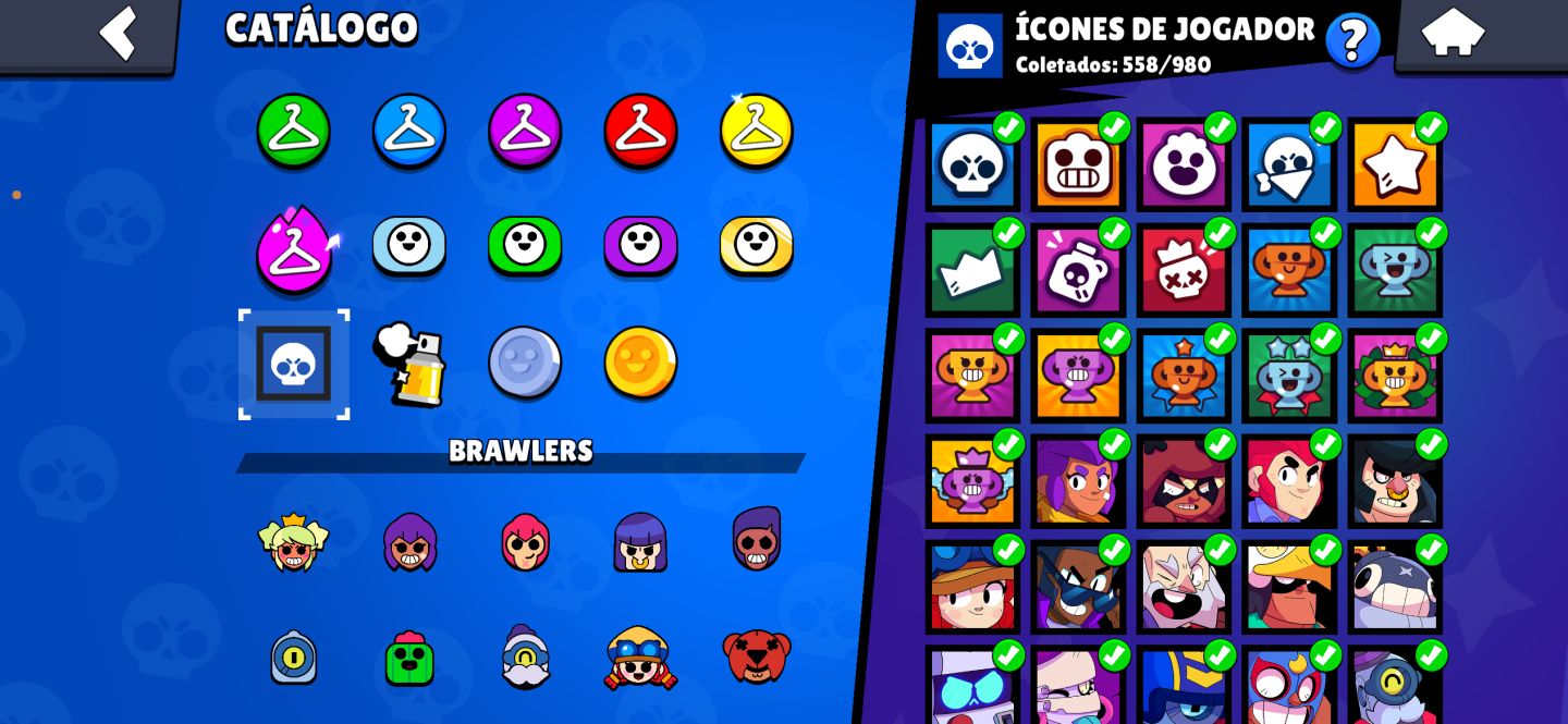 CONTA DE BRAWL STARS(57441 troféus, 17535 blings e 39 gemas)