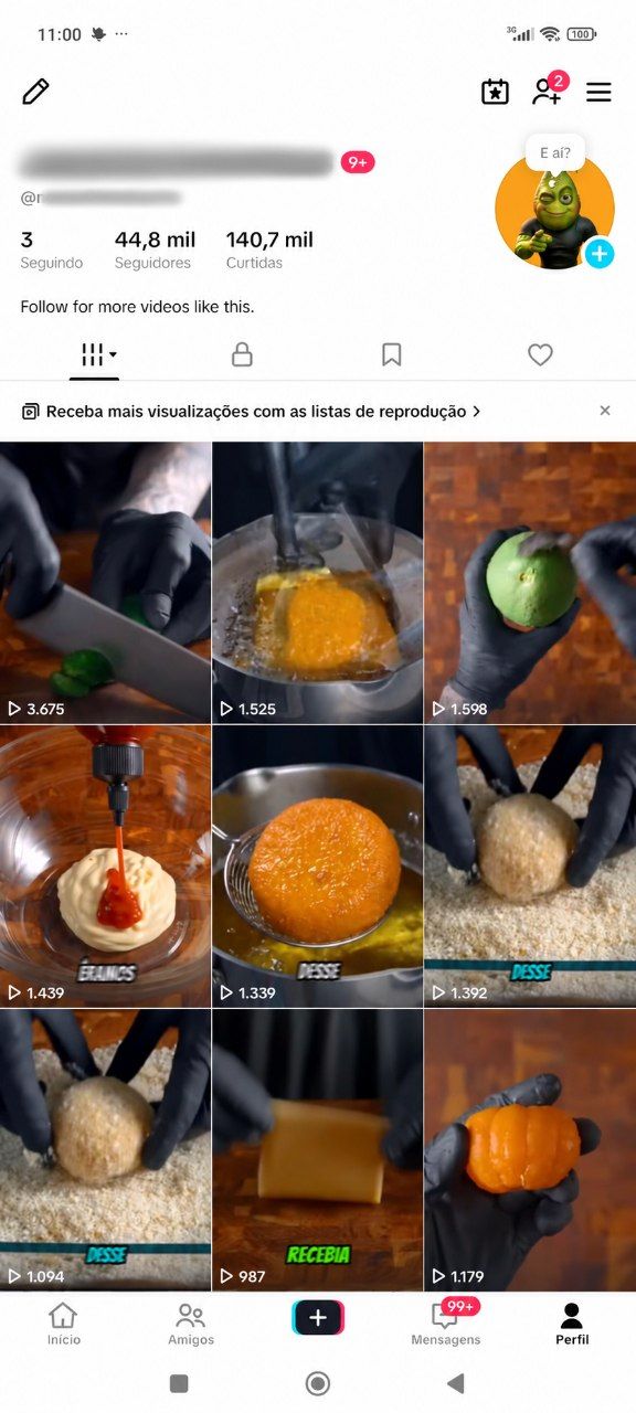 Conta do TikTok Monetizada no Reino Unido com 44,8K Seguidores Reais