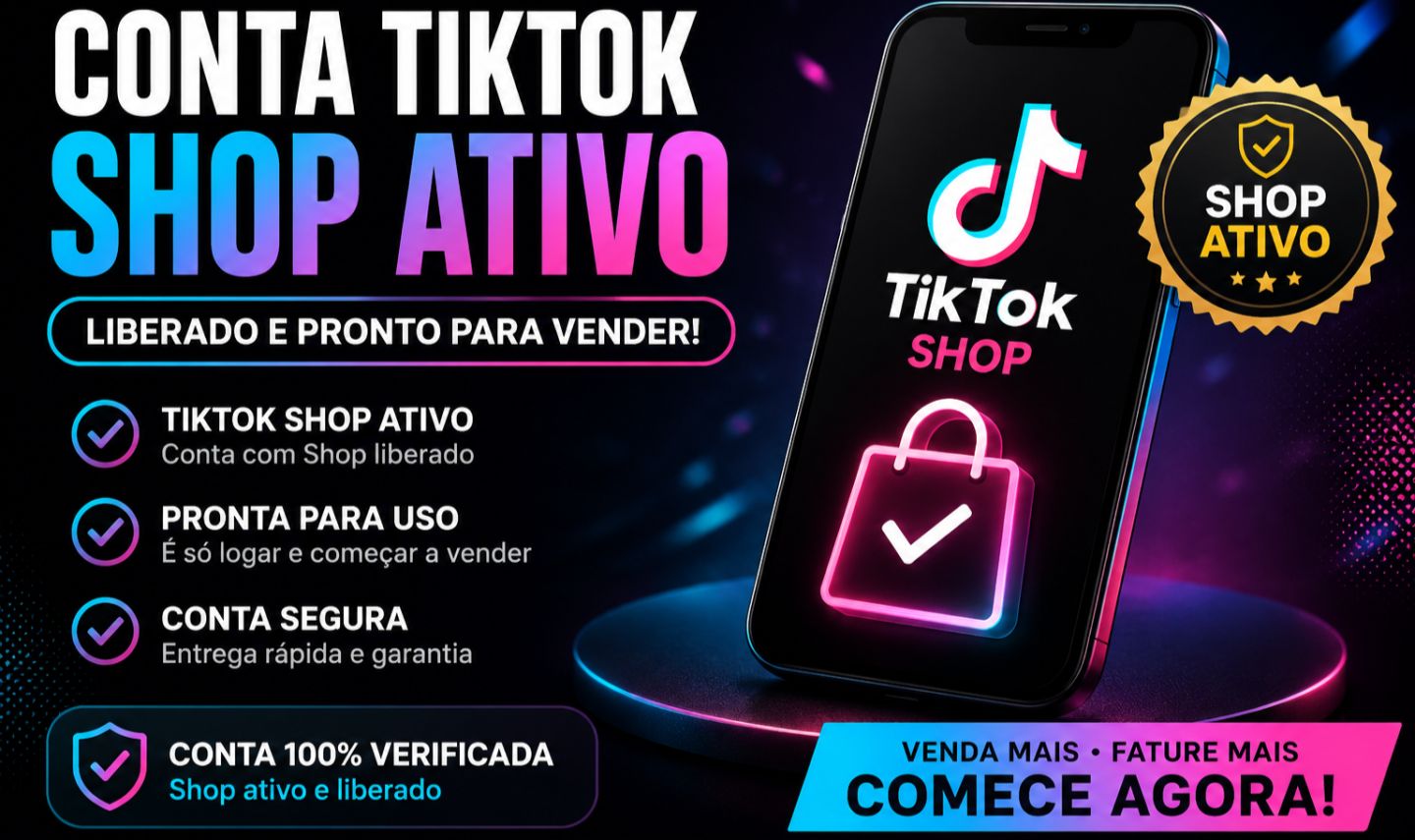 CONTAS TIKTOK SHOP ATIVAS DA ITÁLIA | 100% LIMPAS & PRONTAS