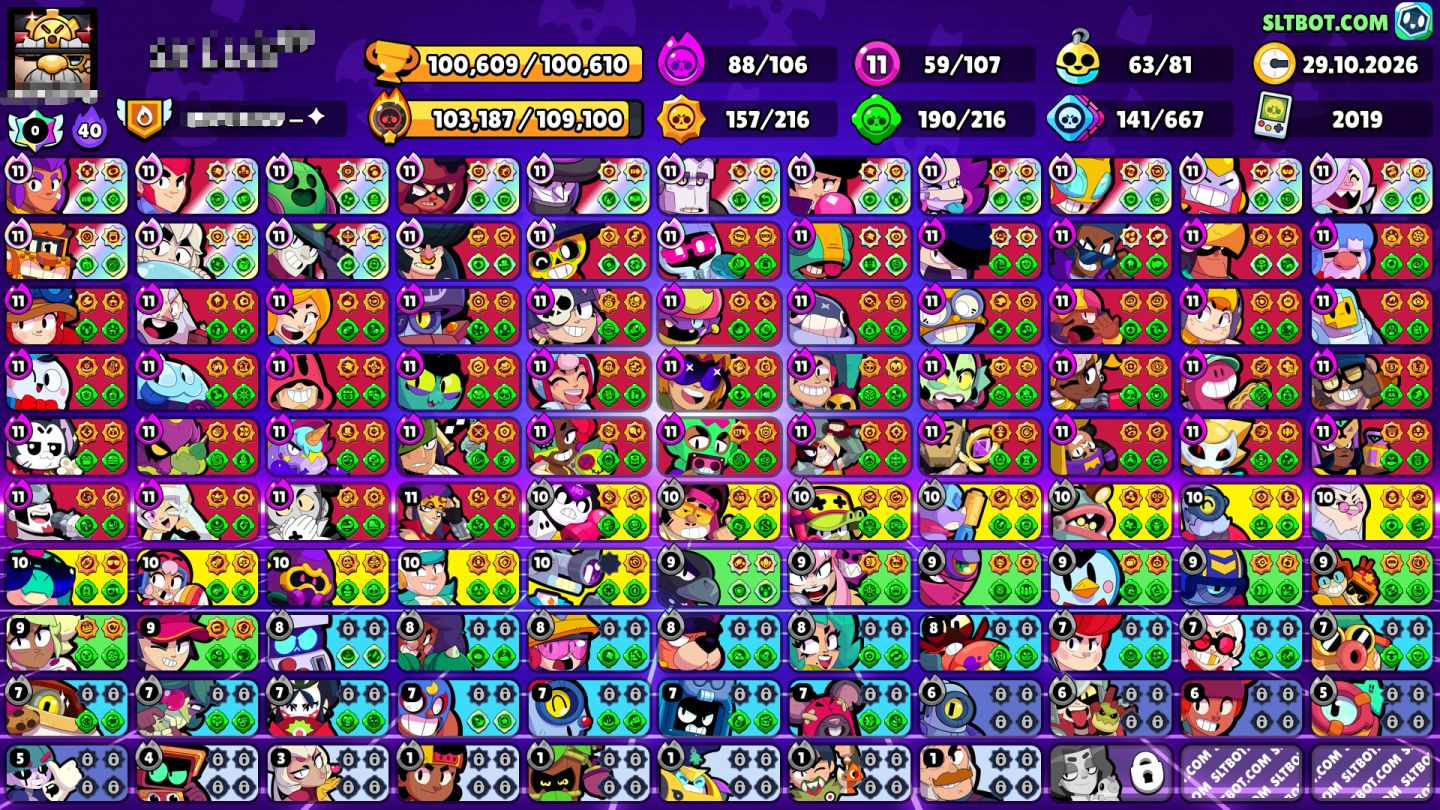 BRAWL STARS | 100K+ TROFÉUS | 446 SKINS | 107/107 BRAWLERS