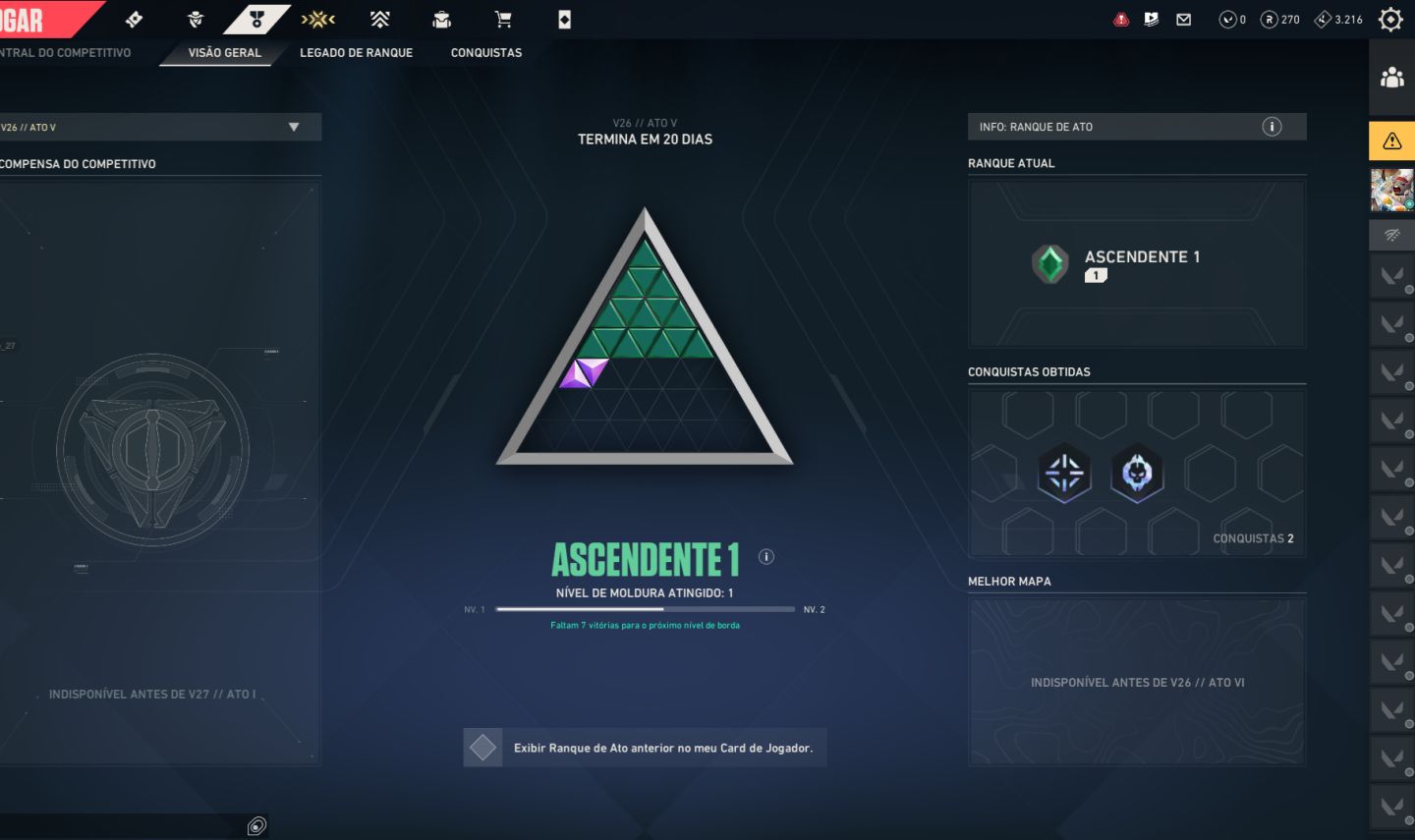 Conta valorant smurf acendent 1 full dados