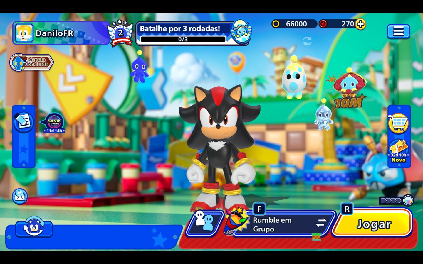 Sonic Rumble Party com os personagens principais disponíveis jogo Full Access