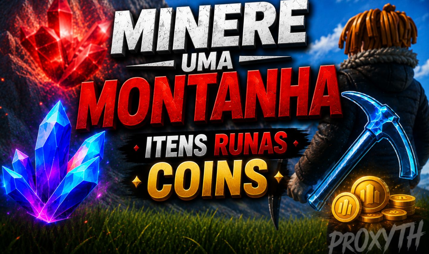 Mine a Mountain/Minere uma montanha | Itens, Cristais, Runas e Coins