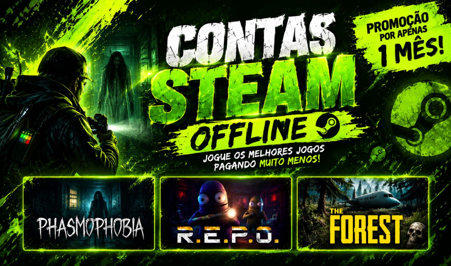Phasmophobia + The Forest + R.E.P.O. + brinde - steam offline