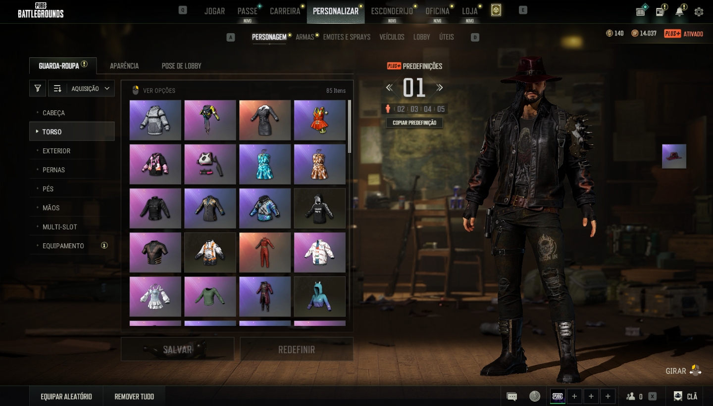 CONTA PUBG PLUS+ LV500 - 7 PROGRESSIVAS - DORIAN E HANNA LV1