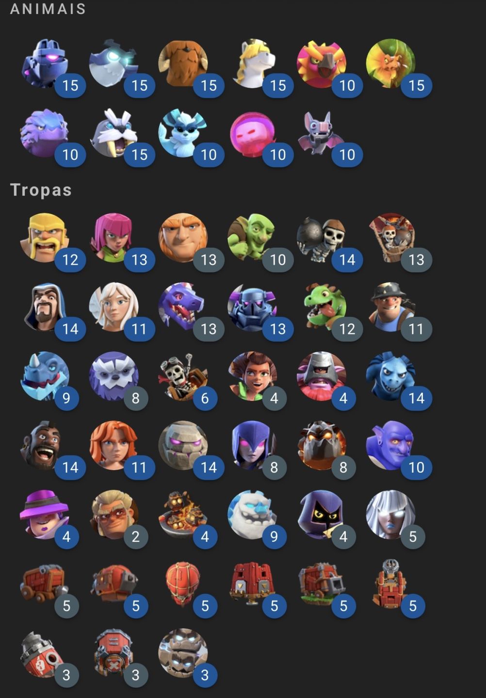 CoC CV18 95% FULL + Conta de Clash Royale Recheada com 12030 Troféus! OFERTAS ON