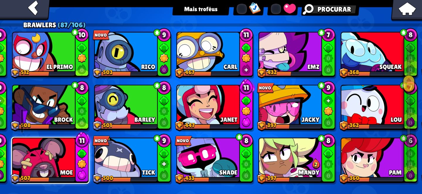 Conta brawl stars/clash Royal bem upadas!!!