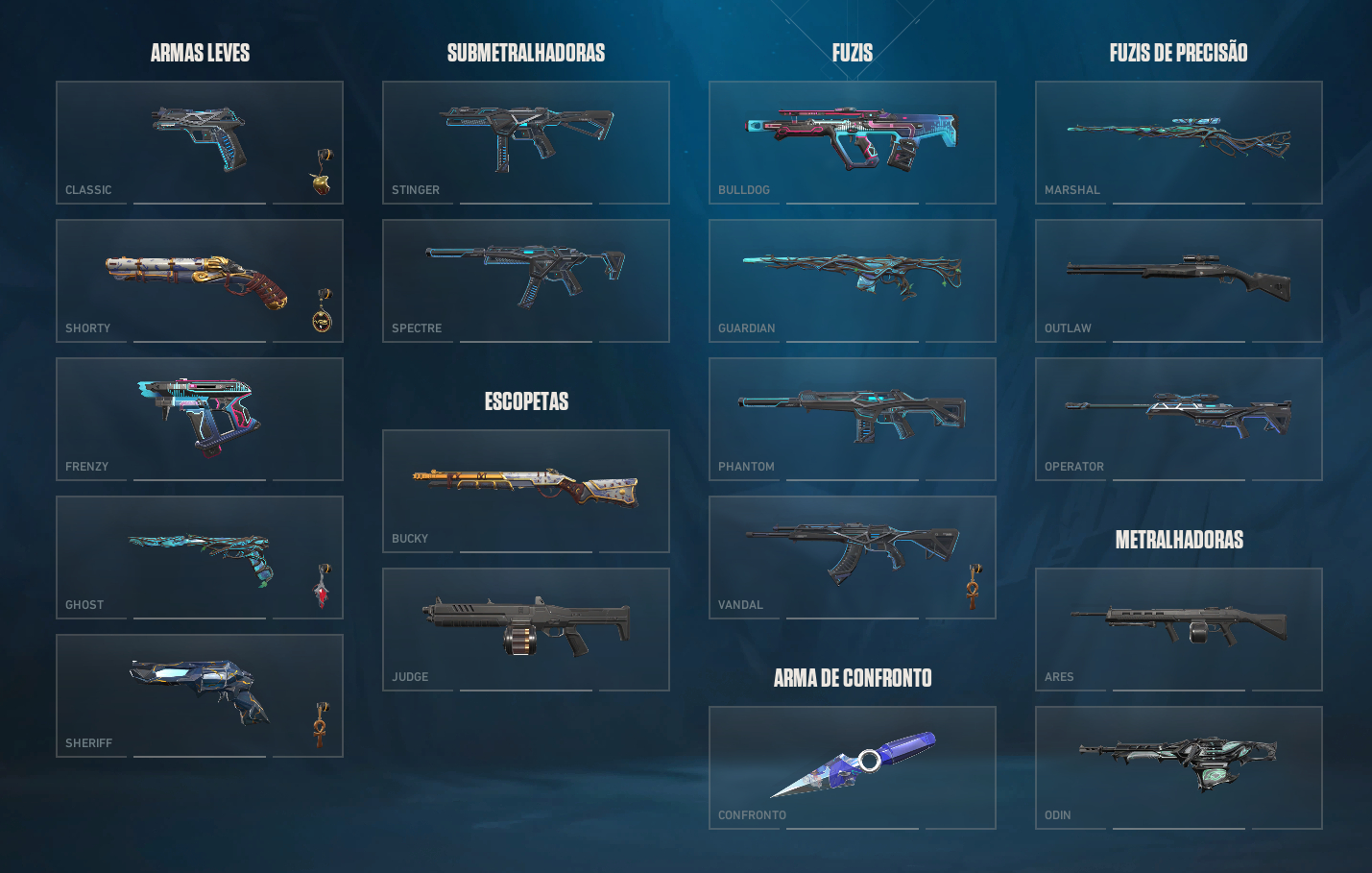 Conta Valorant Skins antigas com e-mail de criação