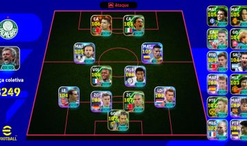 EFootball 3249 Força | 5x Div 1 | Buffon 107, Pepe 107, CR7 106, Vieira 106 |